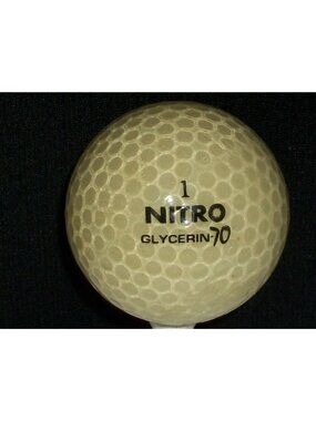 Nitro Glycerin 70 Golf Ball Classic White Collectible Dimpled Design